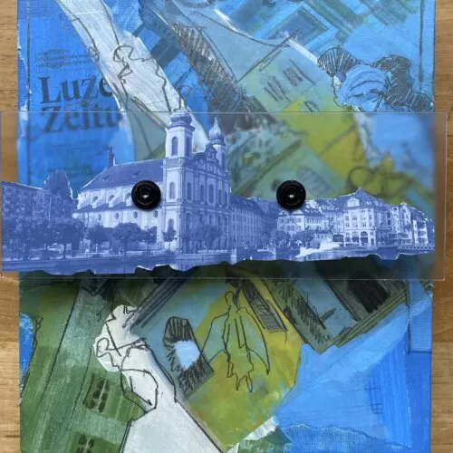 Kurt Zeltner: Luzern Skyline Blau 3